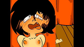 Embarrassed naked female animation parody
