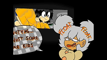 Embarrassed naked female animation parody