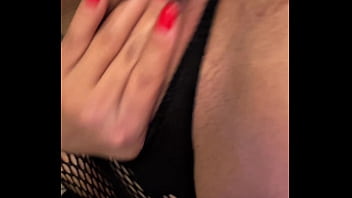 Sexy amateur with big natural tits fucks her wet pussy