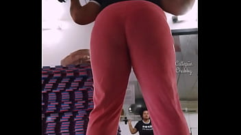 Bbw ebony gym squats big ass