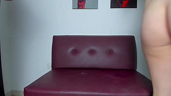 Blonde girl alone at home and her stepbrother arrived and made her give him blowjobs while he masturbates