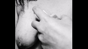 Beautiful sexy girl cream play