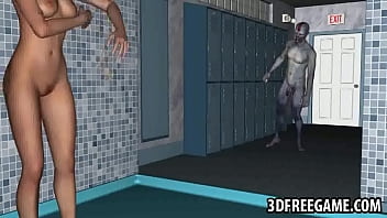 3d babe sucks cock and gets fucked hard by a zombie