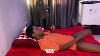 Caught my horny stepbro masturbating and helped him out