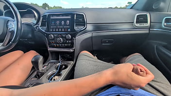 Rubbing his cock in his shorts in public