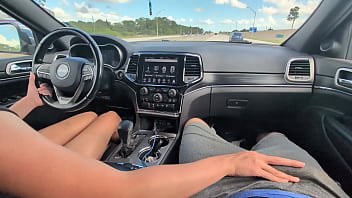 Rubbing his cock in his shorts in public