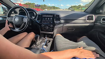 Rubbing his cock in his shorts in public