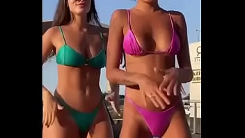 Big boobs model dancing a lot