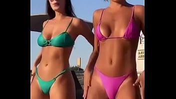 Big boobs model dancing a lot