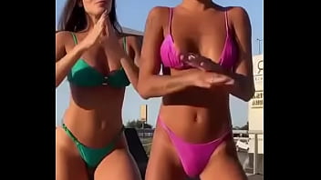 Big boobs model dancing a lot