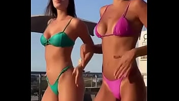 Big boobs model dancing a lot