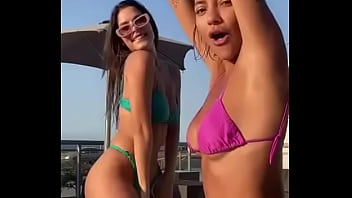 Big boobs model dancing a lot