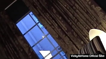 Nasty vicky vette takes off her clothes to lick and ride her lover's dick