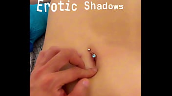 A good finger in this beautiful navel