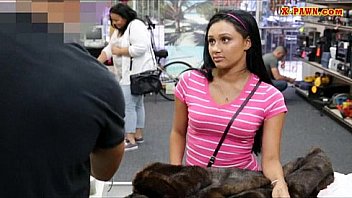 Cute girl sells her coat sells herself for some money