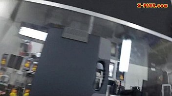 Cute girl sells her coat sells herself for some money