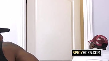 Petite babe gets her hairy pussy destroyed in a group sex