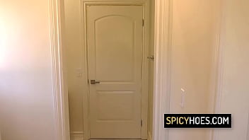 Petite babe gets her hairy pussy destroyed in a group sex