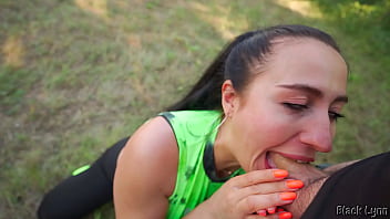 I made my fitness trainer suck my fat cock and cum all over her face