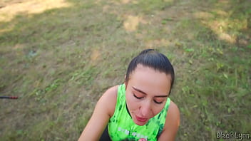 I made my fitness trainer suck my fat cock and cum all over her face