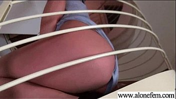 Sex tape with naughty girl fill her holes with things clip 18