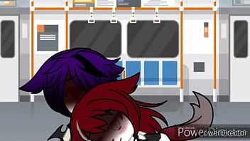 Gacha sex chica gato follada en transporte publico