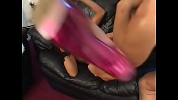 While the redhead is masturbating the blonde is busy getting her butt fucked until they