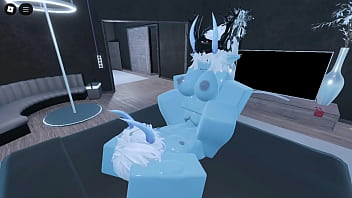 Two blue demons fucking