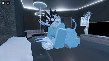 Two blue demons fucking