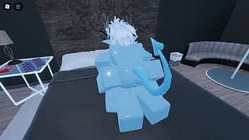 Two blue demons fucking