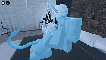 Two blue demons fucking