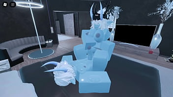 Two blue demons fucking