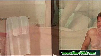 Amazing nuru massage with busty asian and wet blowjob video 03
