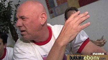 Black girl sucks many white cocks in redneck group 17