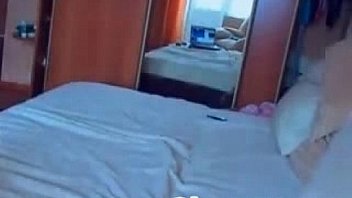 Sexy brunette teen flash pussy on webcam