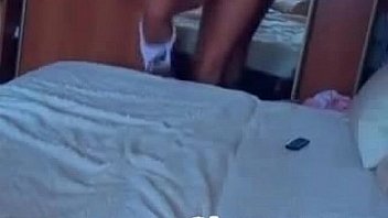 Sexy brunette teen flash pussy on webcam