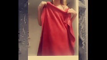 Slutty blonde playing with herself