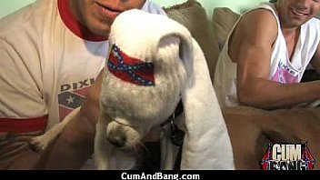 Deepthroat for group of white cocks 19