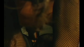 Blonde Bomb Shell Fucks Stud Wearing A Black Fishnet Bodysuit thumbnail