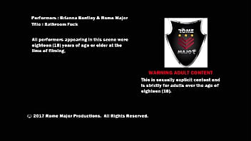 Brianna bentley got facialized & dicked by rome in the bathroom