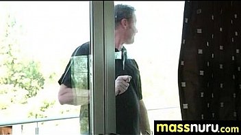 Sweetie gives a hot slippery nuru massage 12