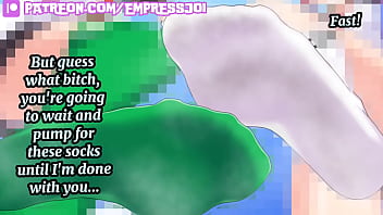 Beta sniff and worship women's socks