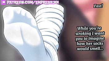 Beta sniff and worship women's socks