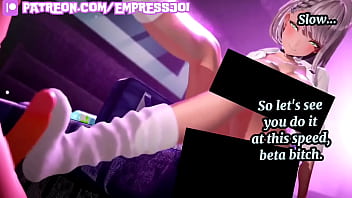 Beta sniff and worship women's socks