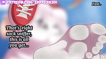 Beta sniff and worship women's socks