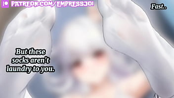 Beta sniff and worship women's socks