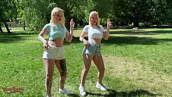 Mr texas has a huge b day gift to blondes greta foss & vera jarw