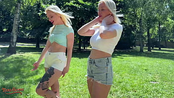 Mr texas has a huge b day gift to blondes greta foss & vera jarw