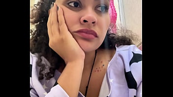 Gassy milk intolerant girl on the toilet and farting