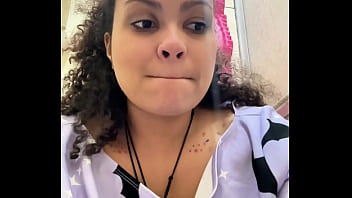 Gassy milk intolerant girl on the toilet and farting